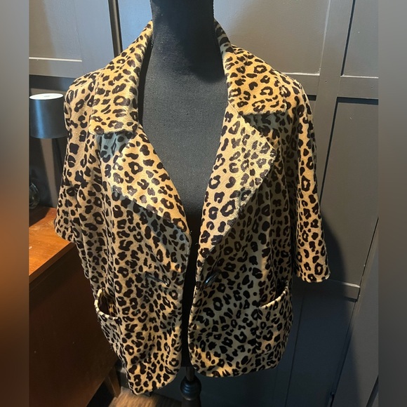 APT 9 Cheetah/Leopard Brown/Tan Patterned Jacket Size XL Excellent Condition - Picture 1 of 10